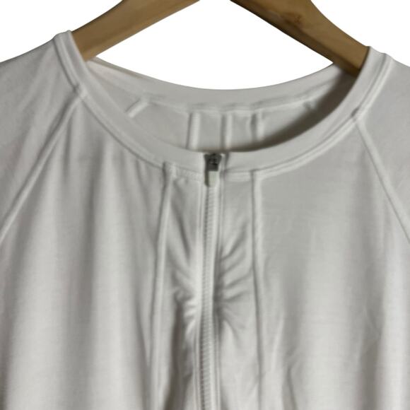 Athleta Pacifica White Short Sleeve Swim Surf Athletic Tee Size Medium - Picture 2 of 8